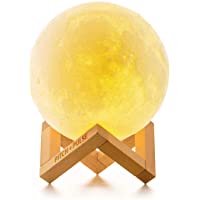 Lámpara de Luna 3D- PITCH PULSE Luz Nocturna Luna LED 15CM Control Remoto y Control Táctil 16 Colores RGB Brillo…